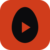 Cooped Up Studios logo: black egg with a play button on a red tile